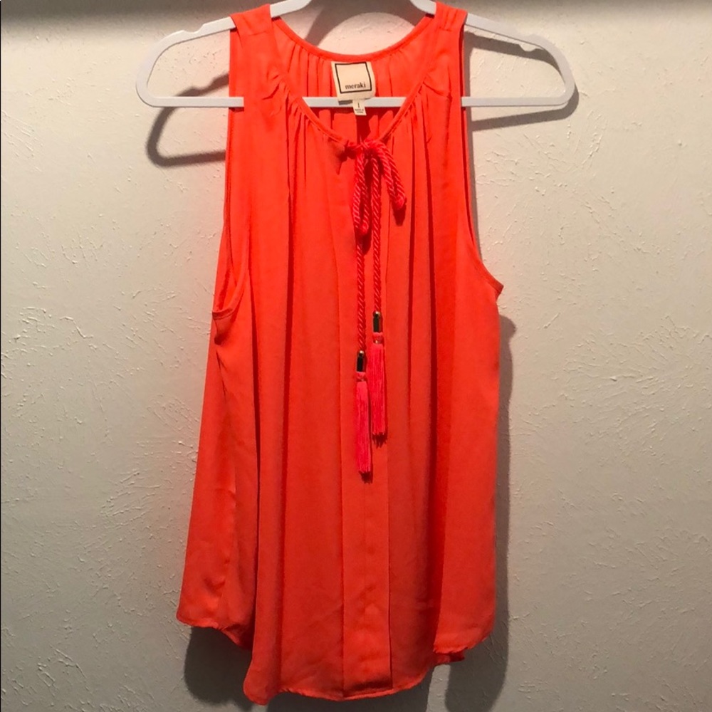 Orange blouse tank